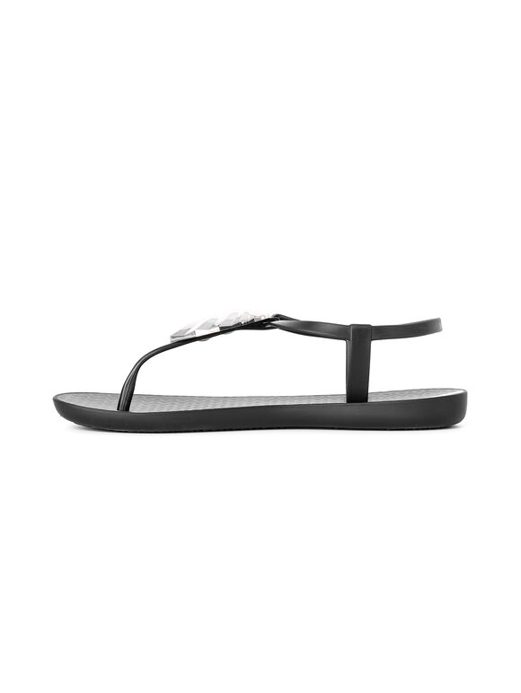 Leaf Shine Sandals, Black, large