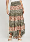 Mix And Match Ditsy Print Skirt, Khaki, large