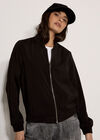 Lightweight Woven Bomber Jacket, Black, large
