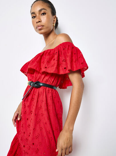 Bardot Broderie Maxi Dress