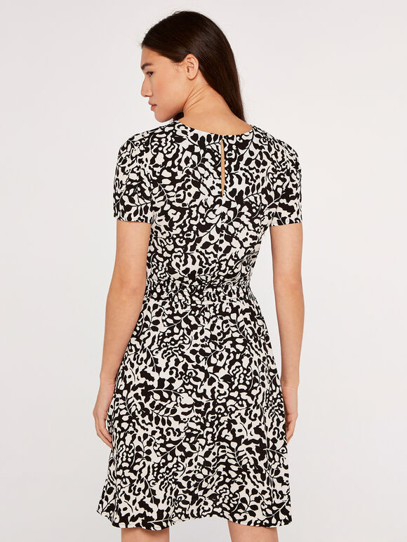 Leaf Silhouette Dress, Black, large
