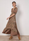 Sarasa Floral Maxi Dress, Khaki, large