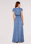 Textured Dot maxi Dress, Blue, large