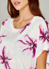 Misty Floral Over-sized Top, Fuchsia, large