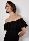 Bardot Lace Detail Maxi Dress, Black, large