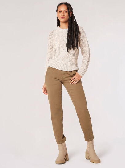 Cable Waffle Knit Jumper