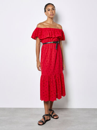 Bardot Broderie Maxi Dress