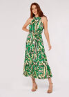 Swirl  Halterneck Dress, Green, large