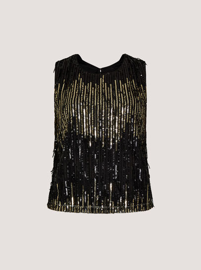 Sequin Fringe Top