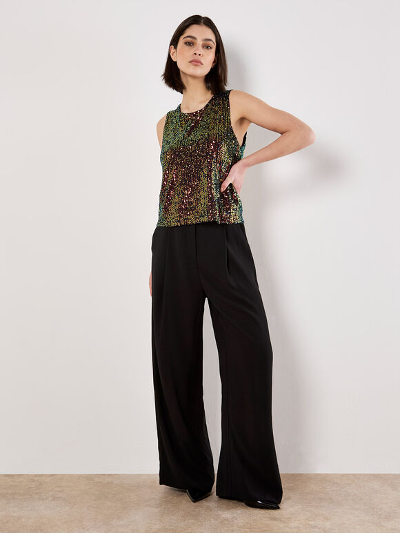 Sequin Shell Top, Assorted, large