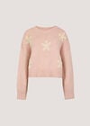 Crochet Daisies Boxy Jumper, Pink, large