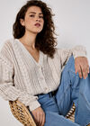 Crochet Cable Cardigan, Stone, large