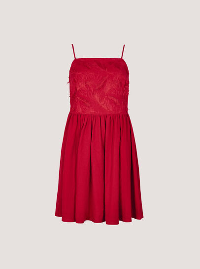 Eyelash Embroidered Cami Mini Dress