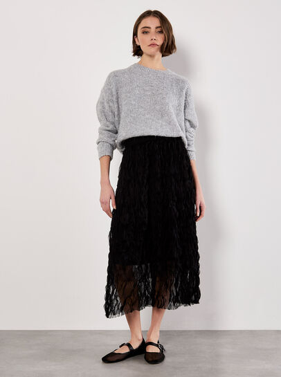 Bow Back Shimmer Fluffy Jumper