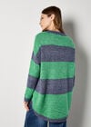 Large Stripe Oversized Jumper, Navy, large