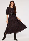 Animal Print Smock Dress, Navy, large