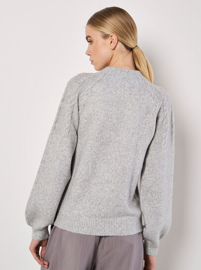 Pearl Embellished Cable Knit Jumper