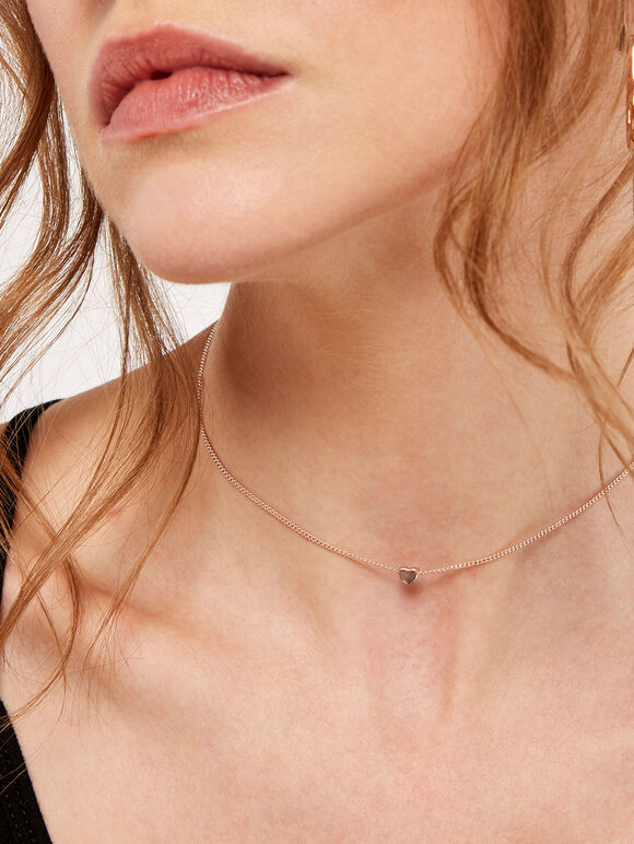 Tiny Heart Choker Necklace, Assorted, large