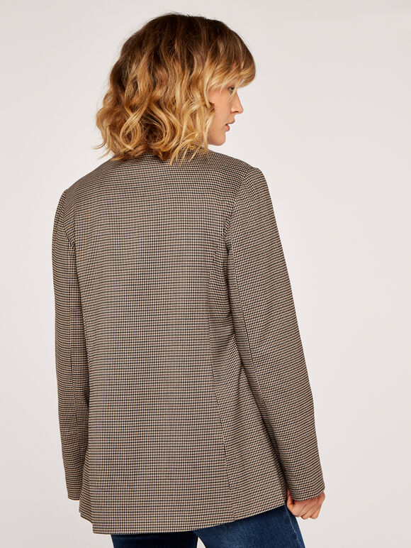 Heritage Check Tailored Jacket, Stone, large