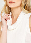Cowl Neck Tunic Top, Cream, large