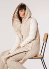 Longline Puffer Gilet, Stone, large