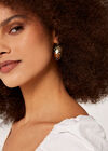 Rose Bead Oval Drop, Gold, large