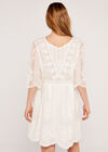 Embroidered Dress, Cream, large