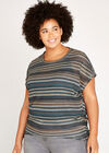 Fine Crochet Multistripe Top+, Green, large