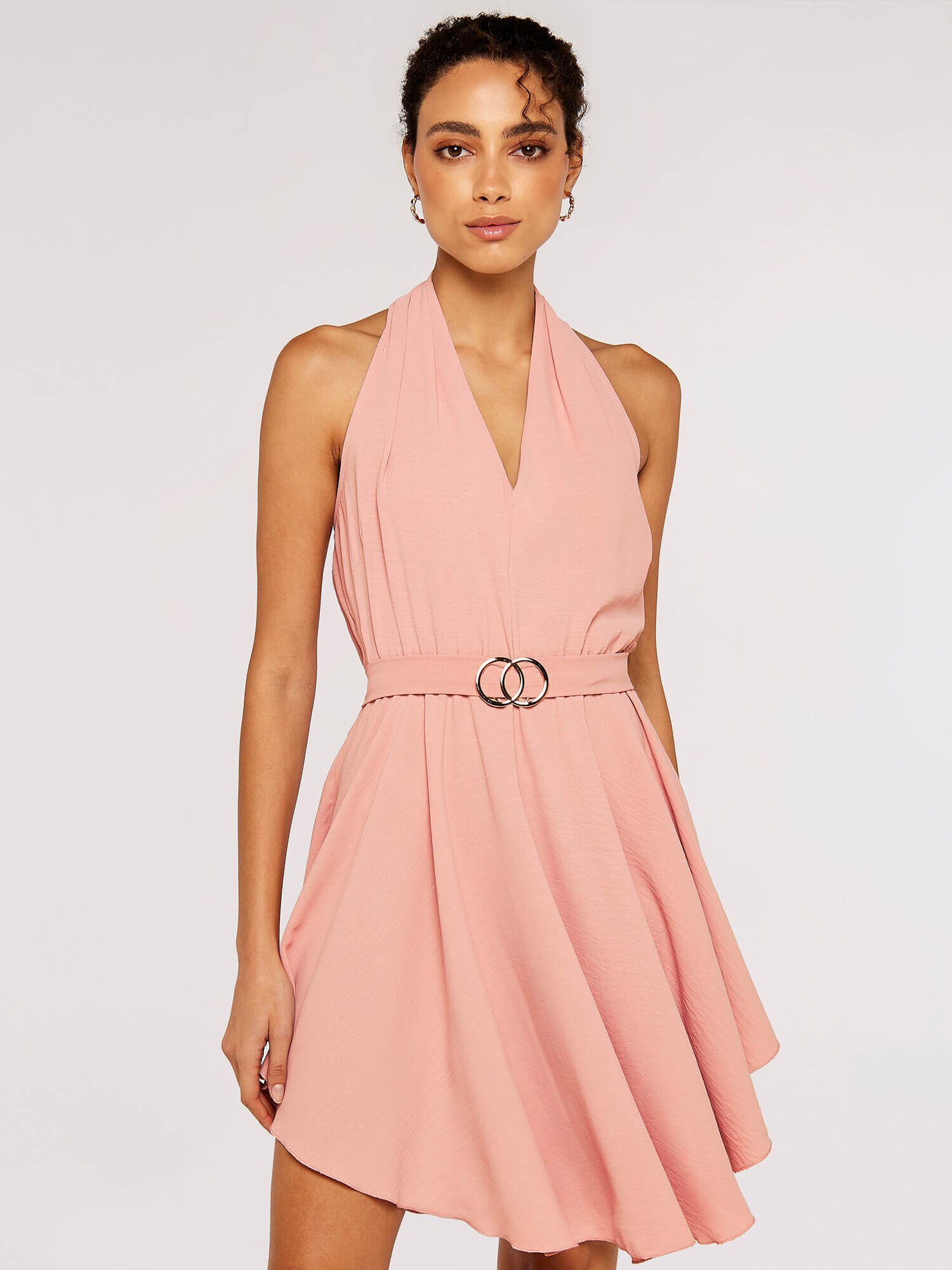 Halter neck swing shop dress uk