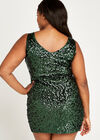 Curve Sequin Bodycon Dress, Green, large