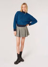 Tonal Chevron Chunky Jumper, Navy, large