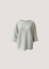 Waffle Knit Batwing Top, Stone, large