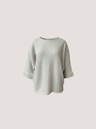 Waffle Knit Batwing Top