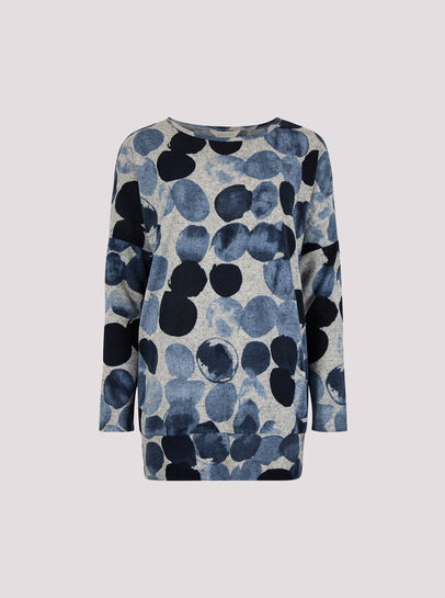 Abstract Circles Oversized Top