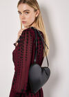 Leather Heart Bag, Black, large