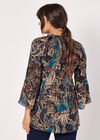 Paisley Plisse Top, Teal, large