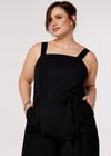 Curve Dungaree Jumpsuit, Black, large