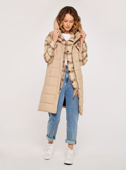 Longline Hooded Gilet