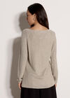 Diamante Embellished Fine Knit Jumper, Gold, large