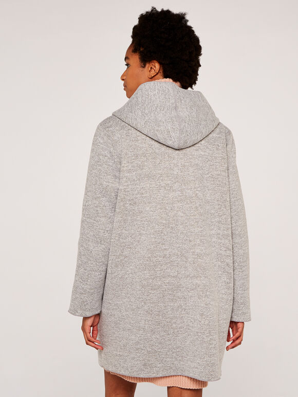 Hooded Coat, Grey, large