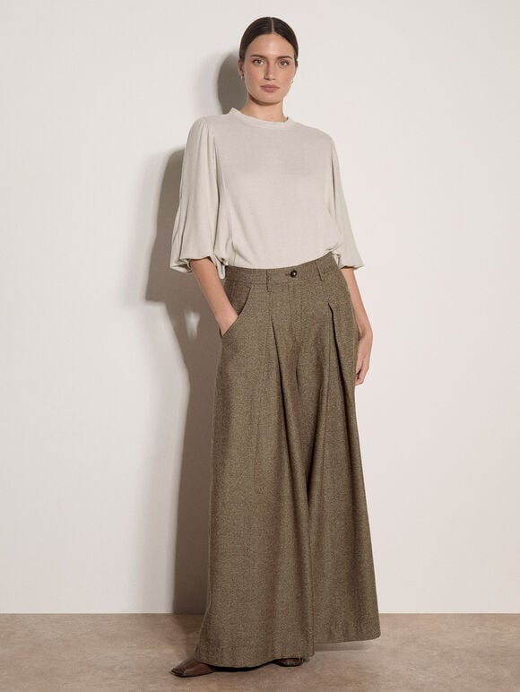 Soft Oversized Batwing Jumper, Stone, large