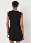 Tailored Waistcoat Mini Dress, Black, large