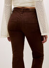 Lara Cotton Flare Jeans, Brown, large