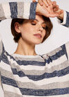 Soft Touch Stripe Top, Navy, large