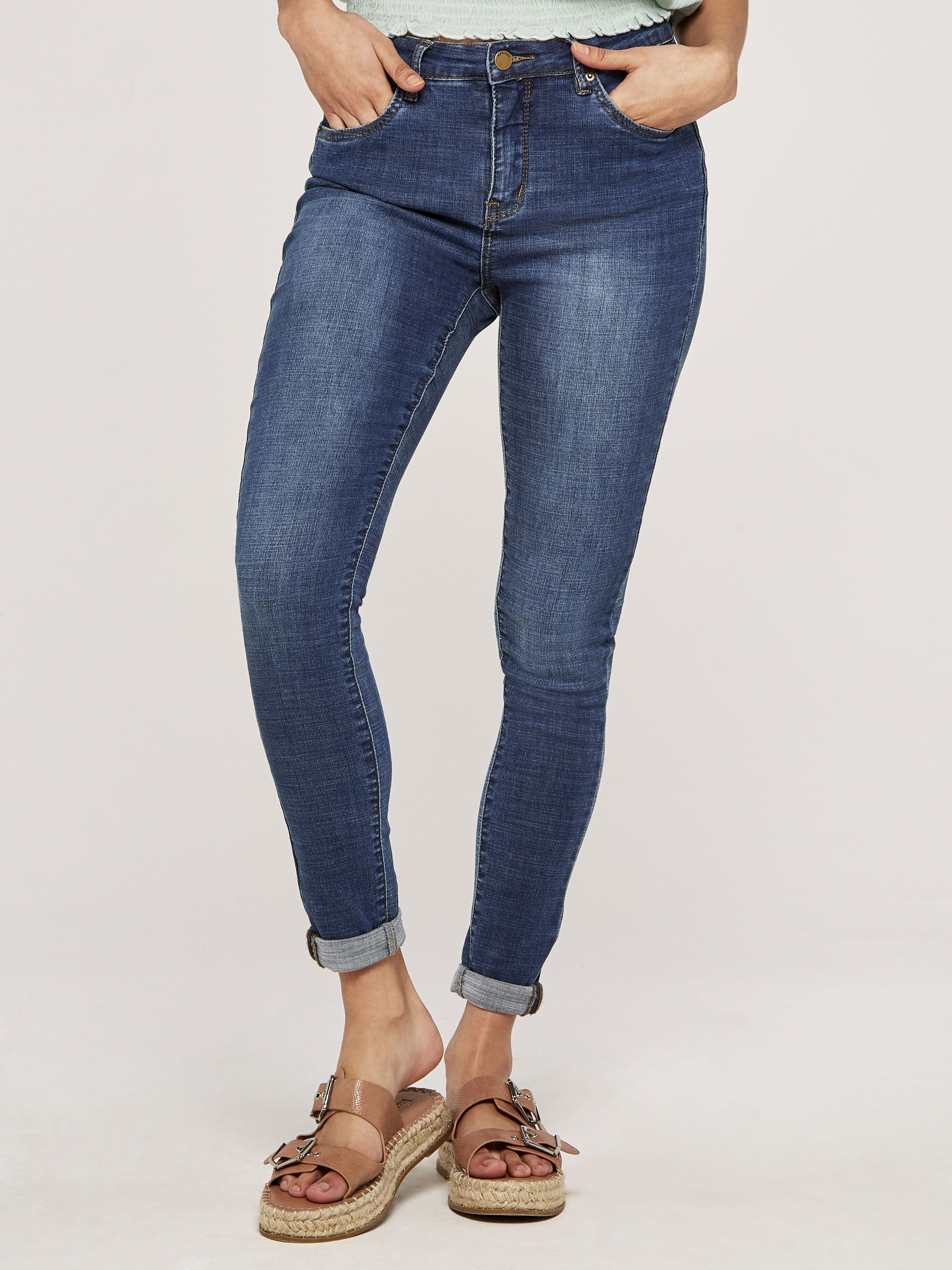 Jeans mid sales rise skinny