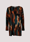 Paint Splash Knitted Top, Green, large
