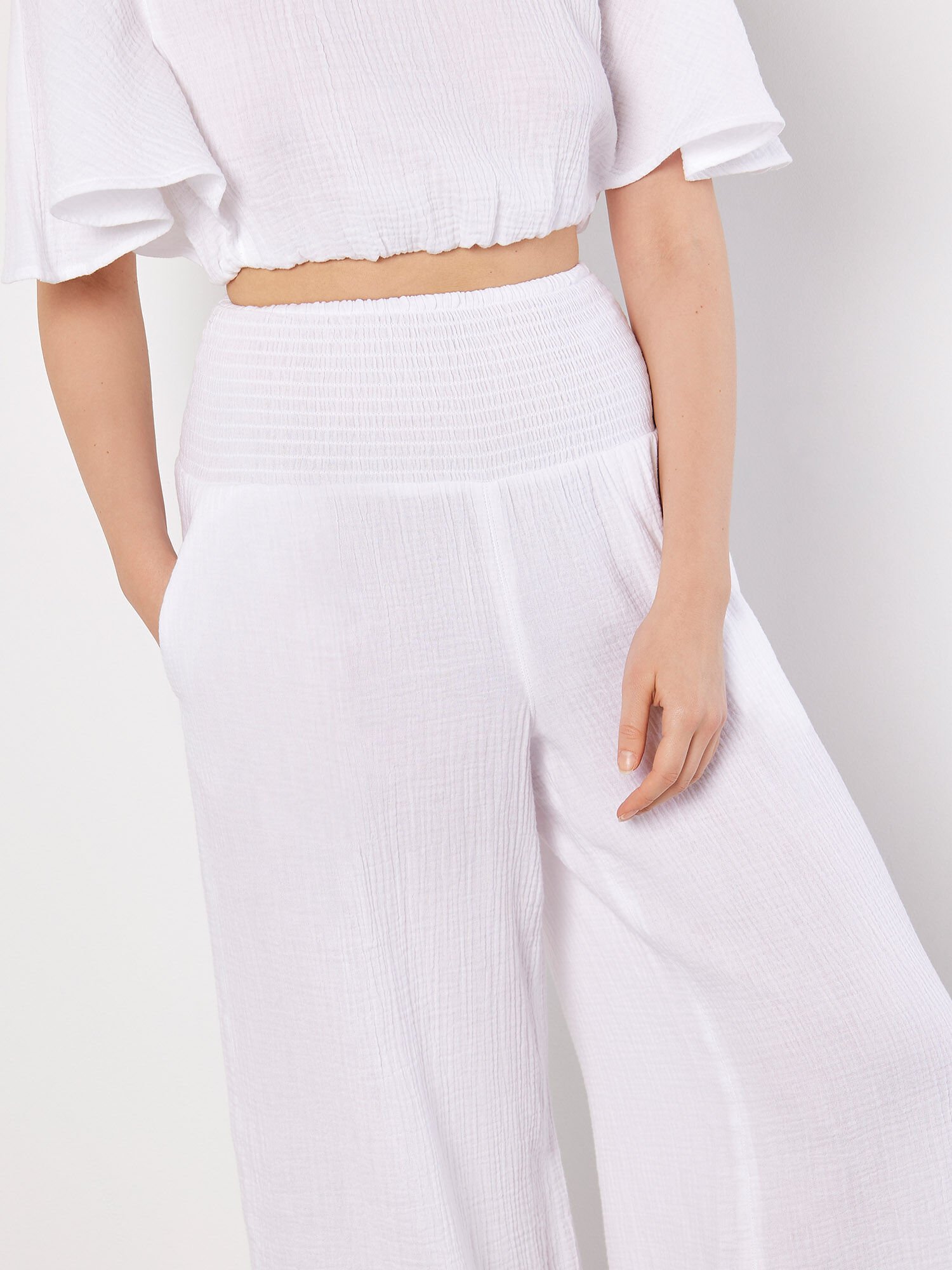 White palazzo trousers uk outlet