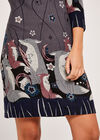 Foxes Dress, Dark Grey - Charcoal, large