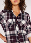 Check Brushed Jersey Shirt, Purple, large
