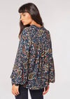 Paisley Boho Blouse, Navy, large